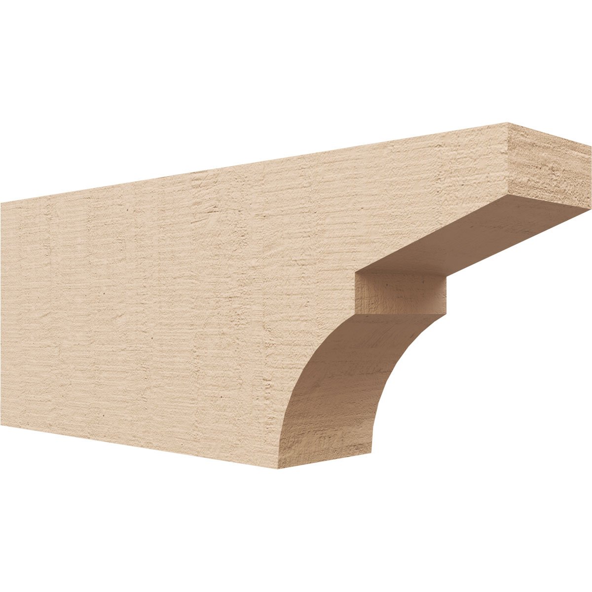 Ekena Millwork 4in. W x 8in. H x 20in. L Monterey Woodgrain TimberThane Rafter Tail, Primed Tan RFTUR04X08X20MONRCPR - main